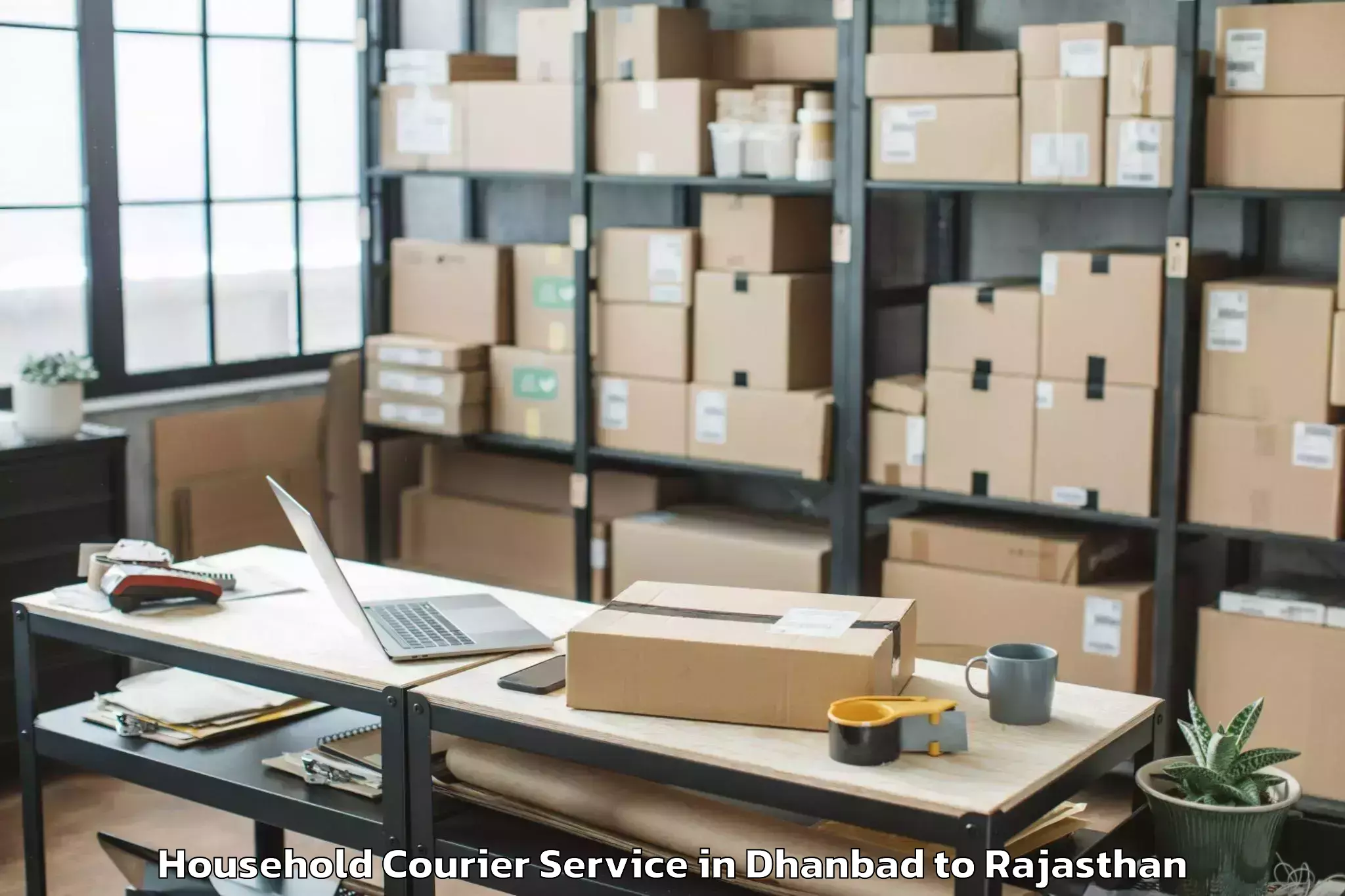 Book Your Dhanbad to Kapasan Household Courier Today